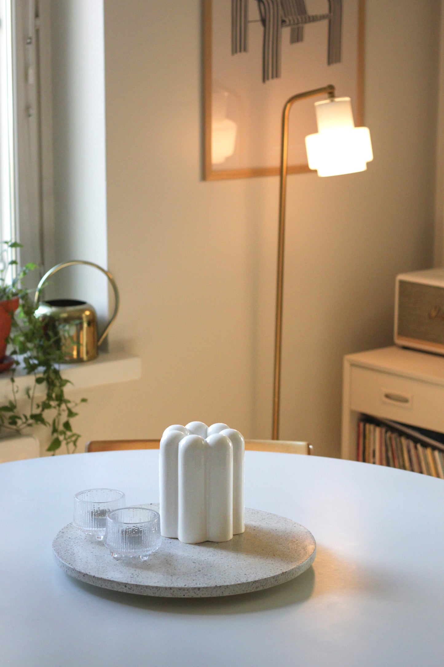 Ruu maljakko ja kynttiläjalusta