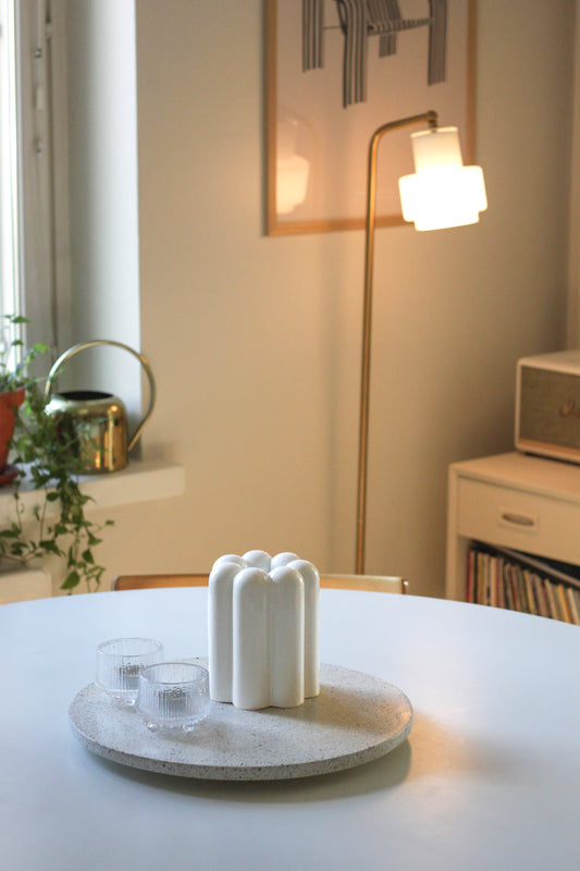 Ruu maljakko ja kynttiläjalusta